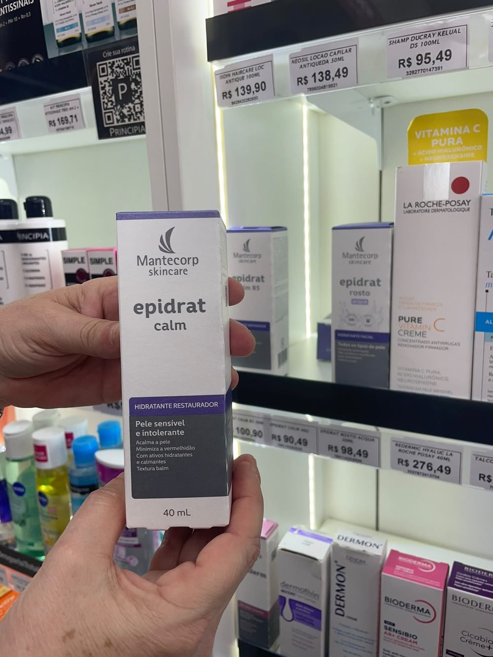 Rosácea sob controle: Epidrat Calm comprado na farmácia