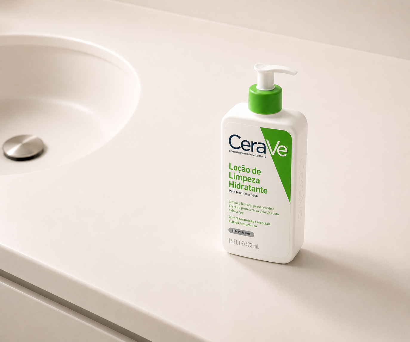 limpeza facial para pele madura com CeraVe Loção de Limpeza Hidratante