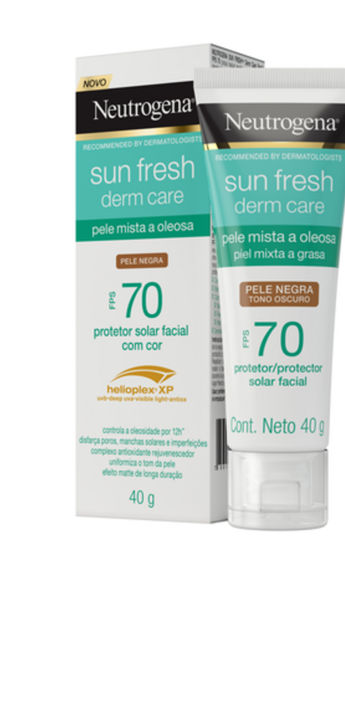 Protetor solar para pele negra — Neutrogena Sun Fresh Derm Care FPS 70
