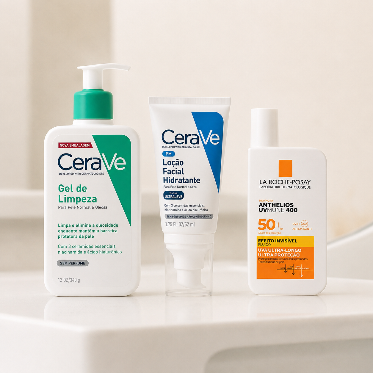Rotina de skincare para pele sensível: os 3 produtos aprovados pelo Crivo juntos na Pia LoveSkin