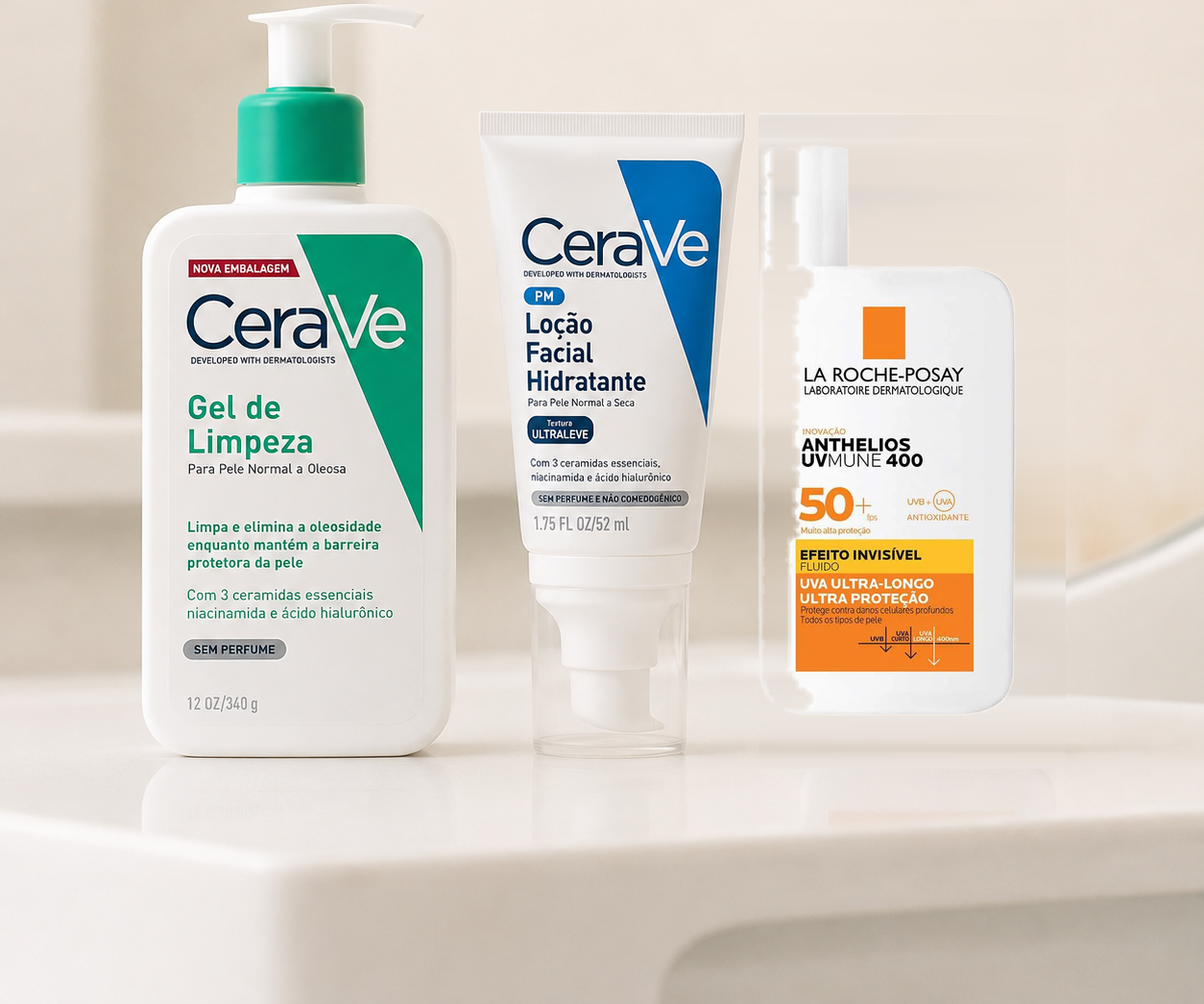 Rotina de skincare para pele sensível: os 3 produtos aprovados pelo Crivo juntos na Pia LoveSkin